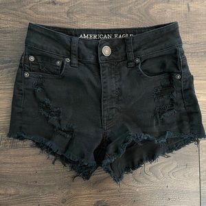 American Eagle 00 black jeans shorts
